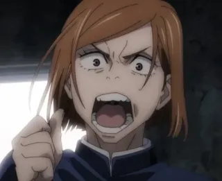 🤬 Nobara Kugisaki Jujutsu Kaisen Anime, Cartone animato, Personaggio, Nobara Kugisaki, Jujutsu Kaisen telegram sticker