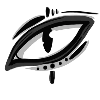 ✴️ ตา, นามธรรม, สติกเกอร์, ภาพวาด, มินิมอล, ออกแบบ telegram sticker