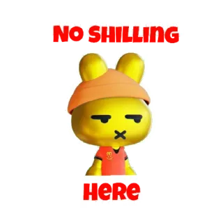 😒 NO SHILLING HERE シリング, マーケティング, 広告なし, ウサギ telegram sticker