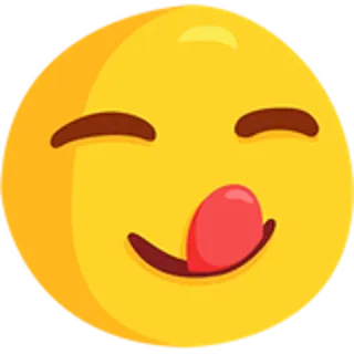 😋 Emoji, Lizanie, Twarz, Żółty, Wyraz, Głodny, Jedzenie telegram sticker