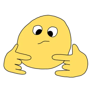 🤟 Blob, Emoji, Tímido, Fofo, Desenho animado, Engraçado whatsapp sticker