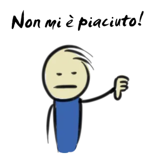 👎 Pouce vers le bas, N'aime pas, Négatif, Bonhomme allumette telegram sticker