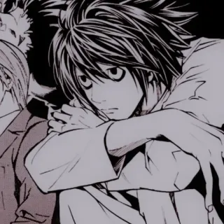 🔭 L Lawliet Death Note L, Death Note, Anime, Manga, Detective, Intellettuale, Personaggio telegram sticker