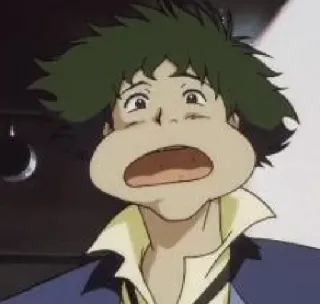 😦 Spike Spiegel Cowboy Bebop Anime, Dibujos animados, Divertido, Spike Spiegel, Cowboy Bebop, Personaje, Reacción telegram sticker