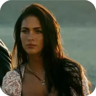 💇 Megan Fox Transformers Megan Fox, actress, Transformers, movie, celebrity, portrait telegram sticker