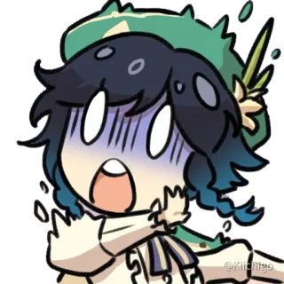😱 Venti Genshin Impact Anime, Personagem, Surpreso, Gaming, Sticker telegram sticker