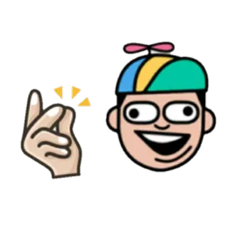 😎 손 제스처, 불쾌한, 일러스트, 만화, 캐릭터 telegram sticker