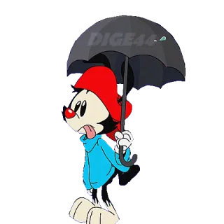 🌧 Yakko Warner Animaniacs DIGE44 dibujos animados, Animaniacs, Yakko, lluvia, paraguas, gracioso telegram sticker