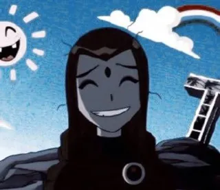 😶 Raven Teen Titans Cartone animato, Sorriso, Raven, Teen Titans telegram sticker