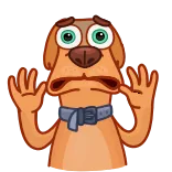 😨 cane, spaventato, cartone animato whatsapp sticker