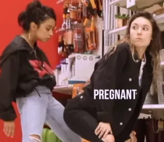 👉 PREGNANT беременная, женщины, беременность, материнство, юмор telegram sticker