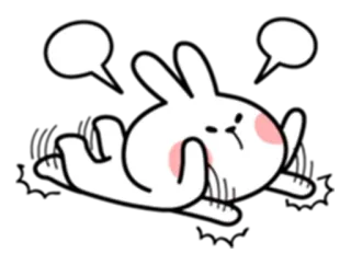 😭 кролик, злой, зайчик, мультфильм, милый, разочарованный telegram sticker