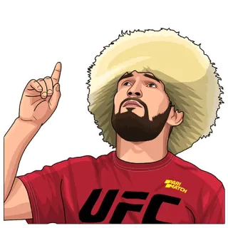 🙌 Khabib Nurmagomedov Khabib Nurmagomedov, UFC, MMA, fighter, sports telegram sticker