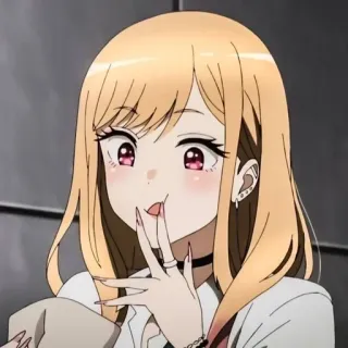 🤪 Anime, Ragazza, Capelli Biondi, Carina, Illustrazione telegram sticker