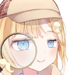 🐇 Amelia Watson anime, vtuber, amelia watson, hololive, detective, smug whatsapp sticker
