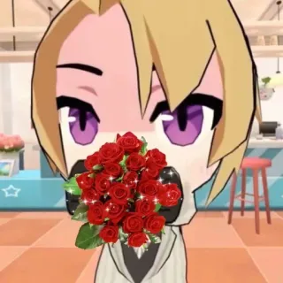 💐 Anime, Bunga, Mawar, Lucu, Chibi, Kartun telegram sticker