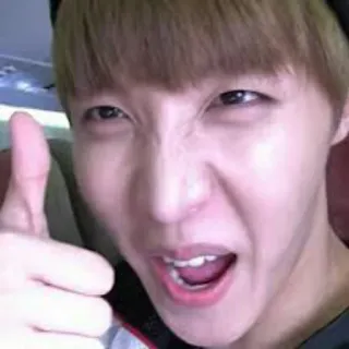 😐 persona, pollice in su, ritratto, kpop, asiatico, positivo, celebrità telegram sticker