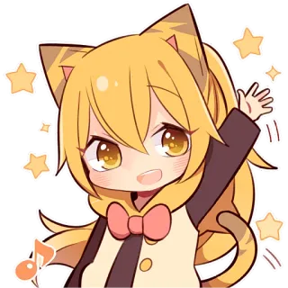 🖐 anime, kawaii, cartoon, character, star, cute telegram sticker