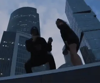 🕺 city, skyscrapers, weapons, ninja, balaclava telegram sticker