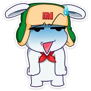 🤤 MI xiaomi, cartoon, hase, figur, süß whatsapp sticker