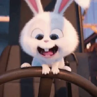 🐰 Snowball The Secret Life of Pets Schneeball, Hase, Kaninchen, Pets, Cartoon telegram sticker