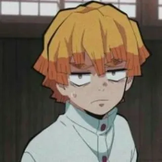 🍃 Zenitsu Agatsuma Demon Slayer anime, manga, demon slayer, character, zenitsu telegram sticker