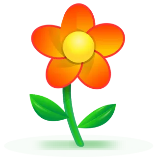 💐 flor, laranja, planta, natureza, primavera telegram sticker