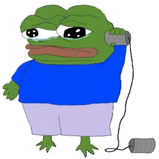 📞 Pepe the Frog Pepe the Frog, sad, crying, meme, internet meme telegram sticker