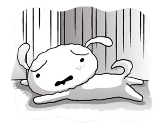 😞 dog, sad, cartoon, sticker telegram sticker