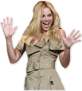 🥳 Margot Robbie actrice, célébrité, femme, blonde, portrait whatsapp sticker