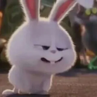 😷 Snowball The Secret Life of Pets うさぎ, バニー, 可愛い, アニメ, 動物, ふわふわ, ペット telegram sticker