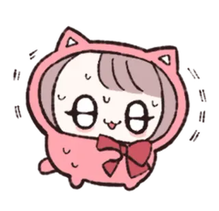 🦀 cat, animal, kawaii, cute, cartoon whatsapp sticker