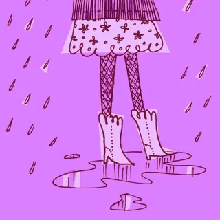 Autumn rain telegram stickers