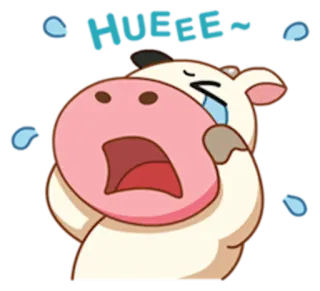 😭 HUEEE~ płacz, smutny, kreskówka, emocjonalny, animowany telegram sticker