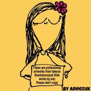 ❌ These are professional artworks from famous illustrators(and little works by me) Please don't copy BY AREEZUK illustration, art, artwork, copying, copyright whatsapp sticker