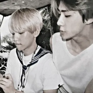 🌚 kpop, exo, sehun, baekhyun, friends, asian, portrait, cute telegram sticker