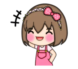 ☺️ cartoon, girl, kawaii, cute, anime, chibi telegram sticker
