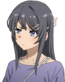 🤨 Mai Sakurajima Rascal Does Not Dream of Bunny Girl Senpai Anime, Menina, Bonita, Séria, Sakurajima telegram sticker