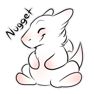 😌 Nugget carino, animale, animale domestico, cartone animato, personaggio telegram sticker