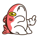 🖕 ikan, kartun, jari tengah, menyinggung, gestur, marah telegram sticker