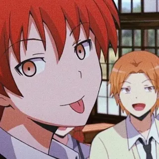 😁 Karma Akabane Assassination Classroom anime, personagem, karma akabane, assassination classroom, engraçado, cabelo ruivo whatsapp sticker