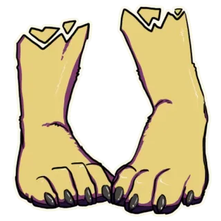 😊 kaki, hewan, cakar, kartun, cakar telegram sticker
