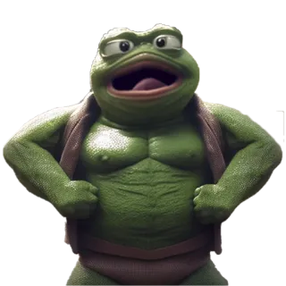 🤼‍♂ frog, cartoon, animal, green, character, illustration telegram sticker