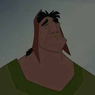 🍂 Pacha The Emperor's New Groove disney, personaje de película, pacha, el emperador y sus locuras, triste telegram sticker