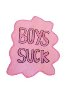 😒 BOYS SUCK sarcastic, offensive, funny, joke, boys, sticker telegram sticker