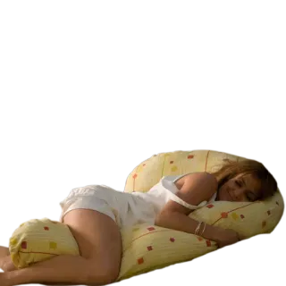 😴 woman, lying down, pillow, relaxing, sleeping, person telegram sticker
