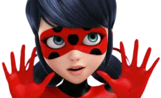 🐞 Ladybug Miraculous: Tales of Ladybug & Cat Noir 瓢虫雷迪, 卡通人物, 超级英雄, 瓢虫, 玛丽内特 whatsapp sticker