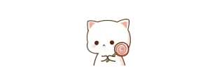 🫖 imut, kucing, permen lolipop, kawaii, binatang, stiker telegram sticker