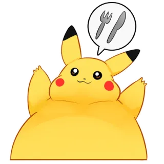 Fat Pikachu telegram stickers