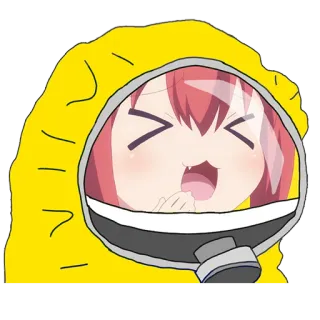 🛡 Anime, Cartoon, Charakter, Schutzanzug, Gelber Anzug telegram sticker